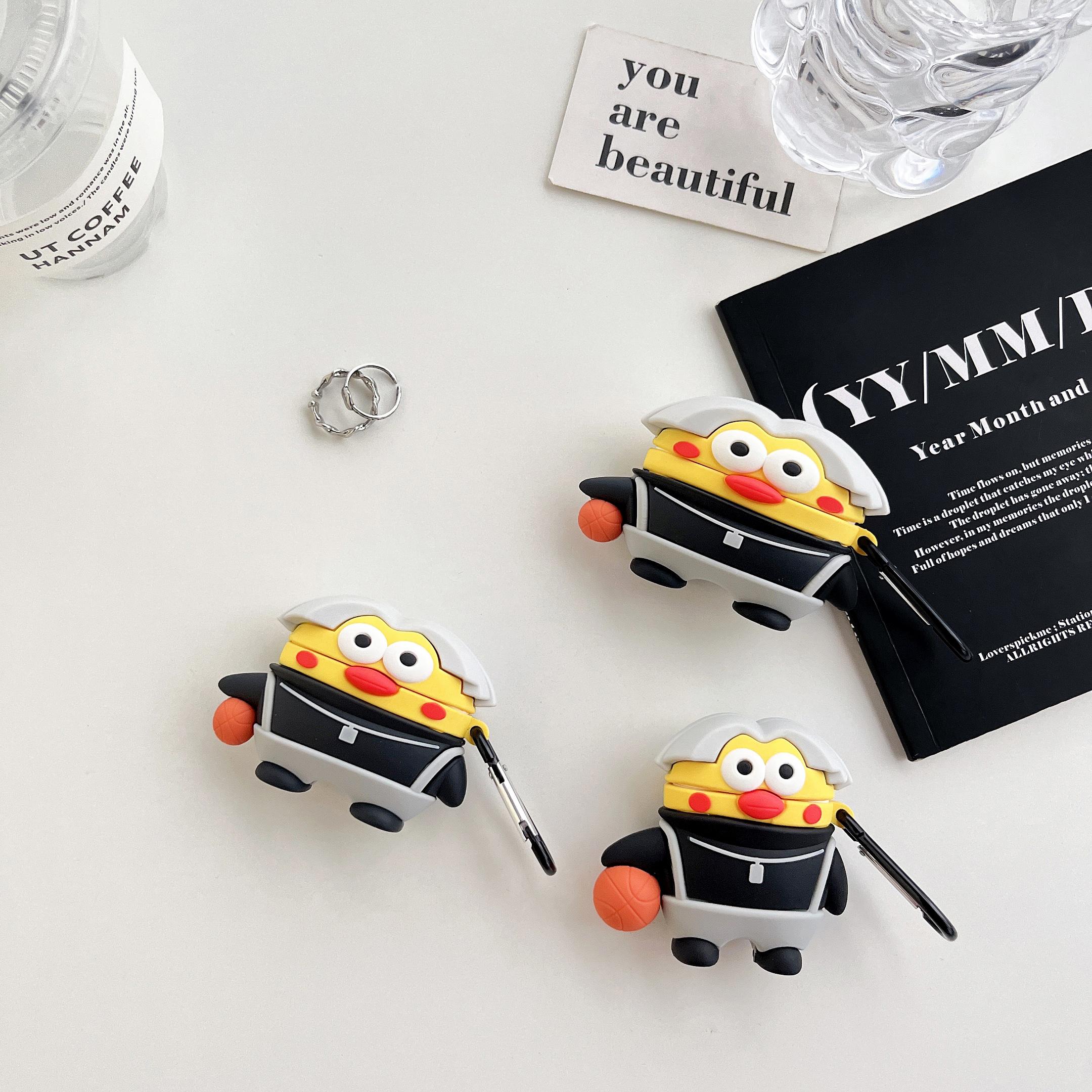 

Костюм цыпленка DIY милый мультяшный силиконовый чехол для наушников для Airpods Pro 2 2022 3 2021 Pro2 чехол для Airpods 2 Pro 2-й чехол мягкий защитный чехол с металлическим крючком