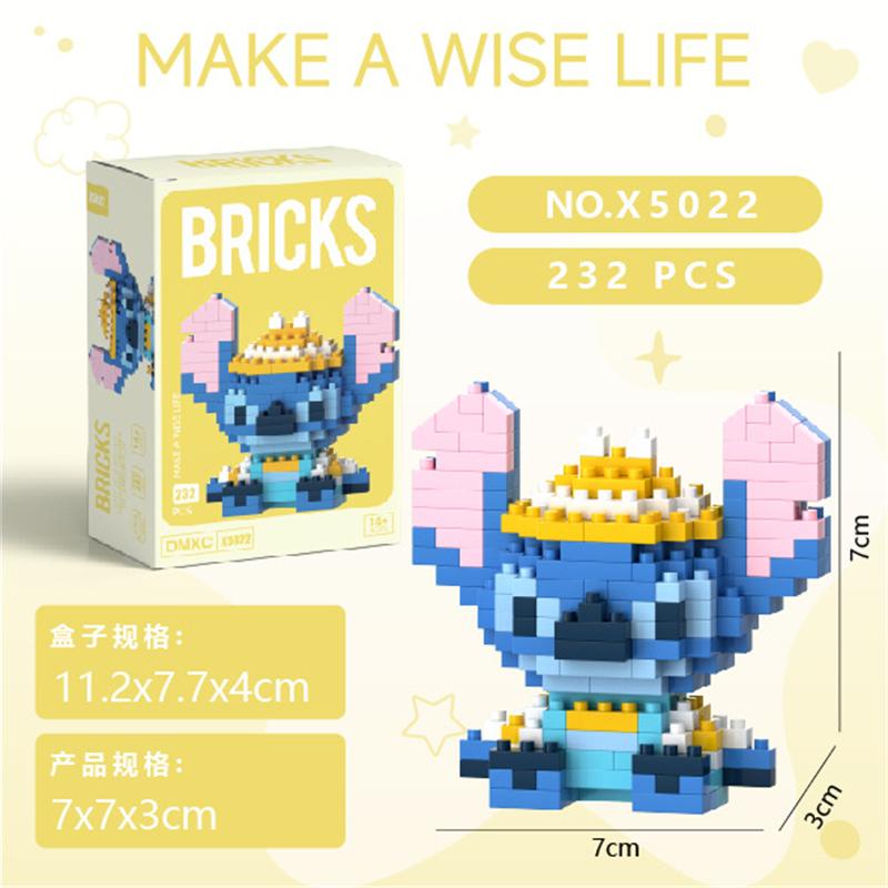 LiLo Stitch Toys Building Block Angel lega Cartoon Character Assembled Model Toys For girl Children Birthday Gifts