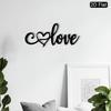1pc Metal Love Heart Wall Art, Romantic Sculpture for Valentine Anniversary Wedding Gift, Home Decor