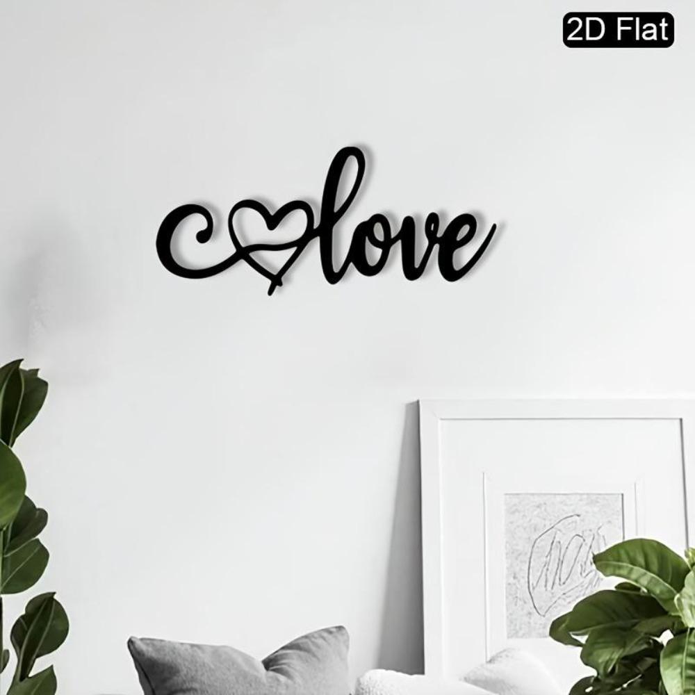 1pc Metal Love Heart Wall Art, Romantic Sculpture for Valentine Anniversary Wedding Gift, Home Decor