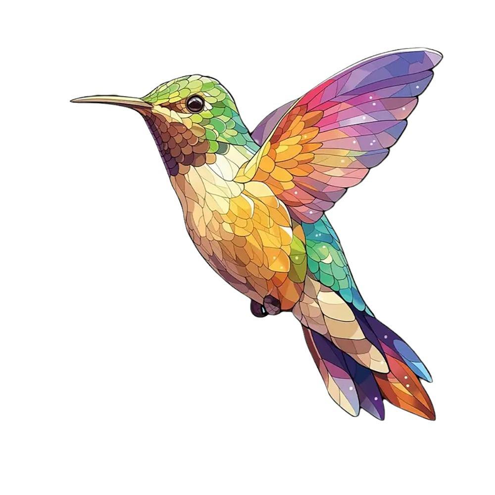 Colorful Hummingbird Window Ornament: Outdoor Acrylic Hanging Decoration