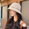 Autumn And Winter Knitted Bucket Hat, Bucket Hat, Top Hat, Small Face, Warm Basin Hat, Bow Versatile Personality