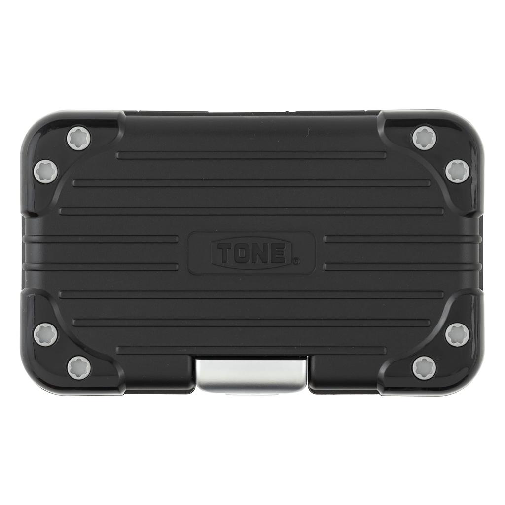 TONE Socket Wrench Set N-S1183SSP, 6.35mm (1/4") Drive, Black, 11 Pieces