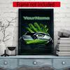 Seattle Seahawks Customize Your Name Diamond Painting Round Diamond Rhinestones Mosaic Diamond Embroidery Wall Paintings Rhinestones Gift Frameless