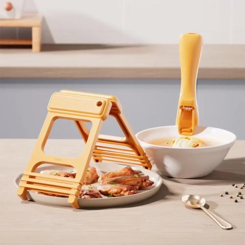 Anti Scalding Tray Holder Bowl Holder Multifunctional Tray Holder Anti Slip Creative Home Kitchen Silicone Anti Scalding Clip