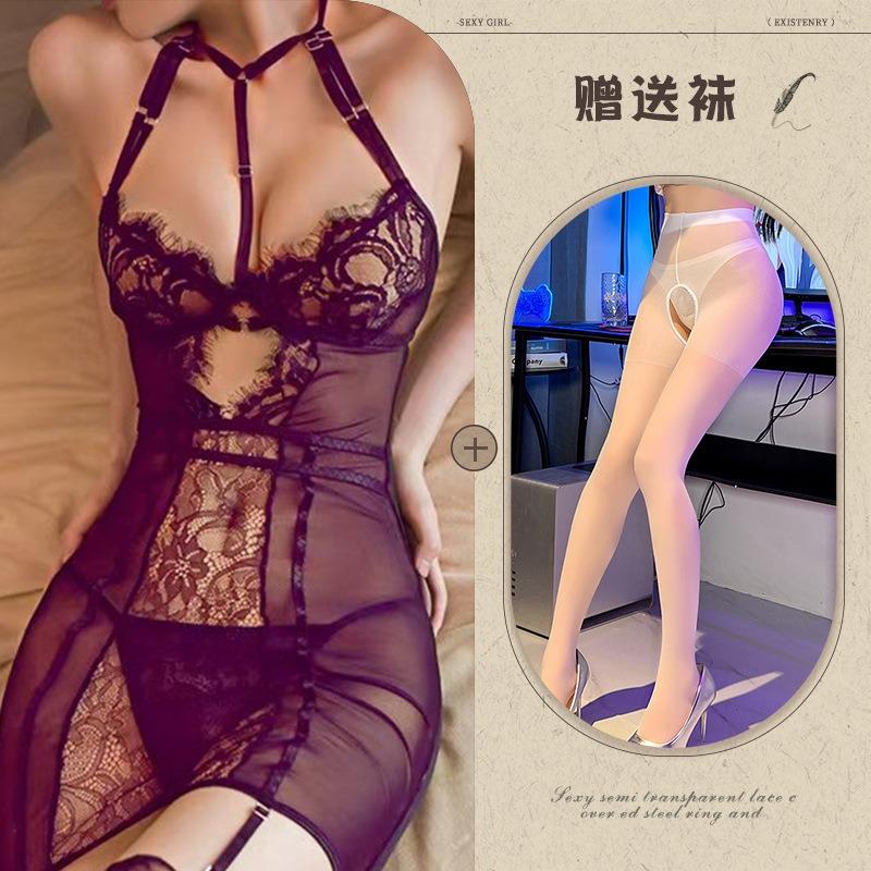 Night listening incense new sexy underwear mesh perspective uniform seduction women tight tulle lace sexy suit 238