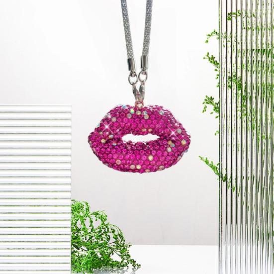High-quality material: Made of high-quality alloy and shiny rhinestones, wear-resistant corrosion-resistant, you can hang it on the rearview mirror at