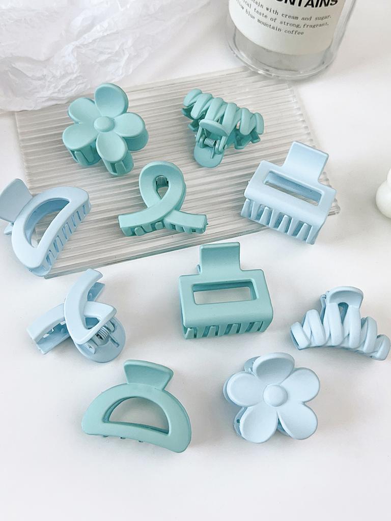 10 Pieces Set Of Small High Ponytail Scrunchies Hair Clips Out Of The Hundred Shark Clip Hair Accessories Batch Of High-Class Se