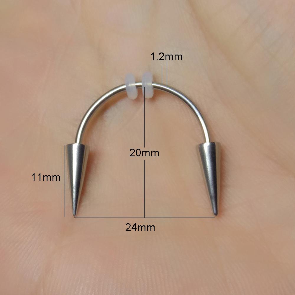 Jewelry Fake Septum Piering Puncture Mouth Ring Piercing Jewelry Stainless Steel Goth Lips Ring