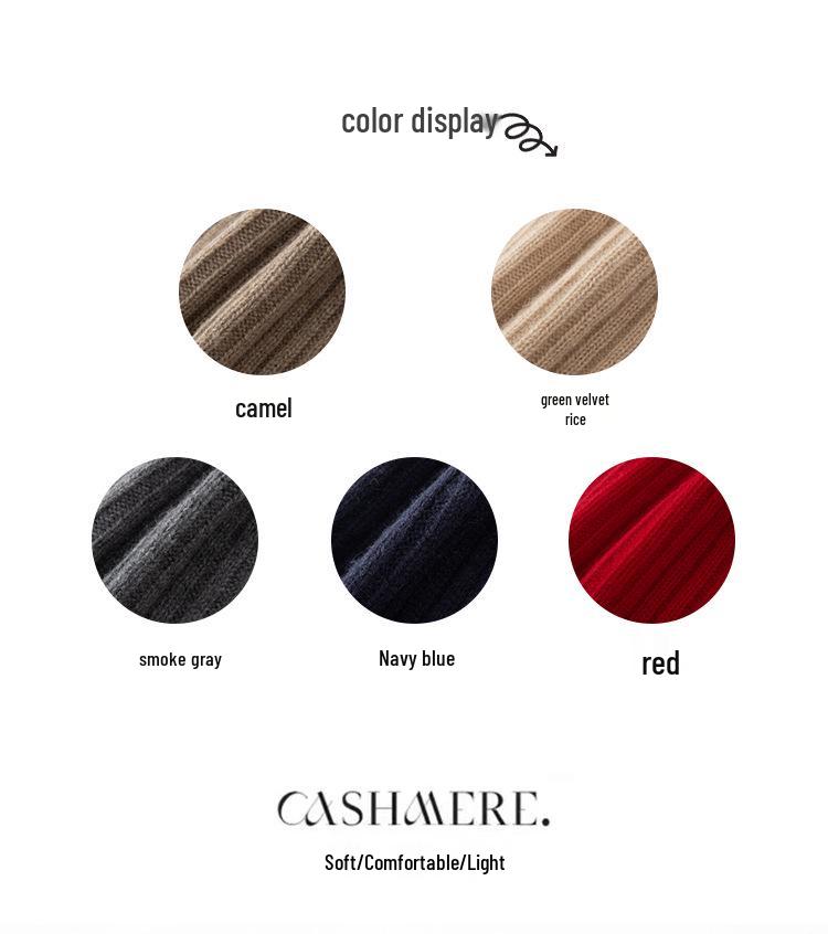 100% Pure Cashmere Knit Hat - Men's Ear Protection for Autumn/Winter