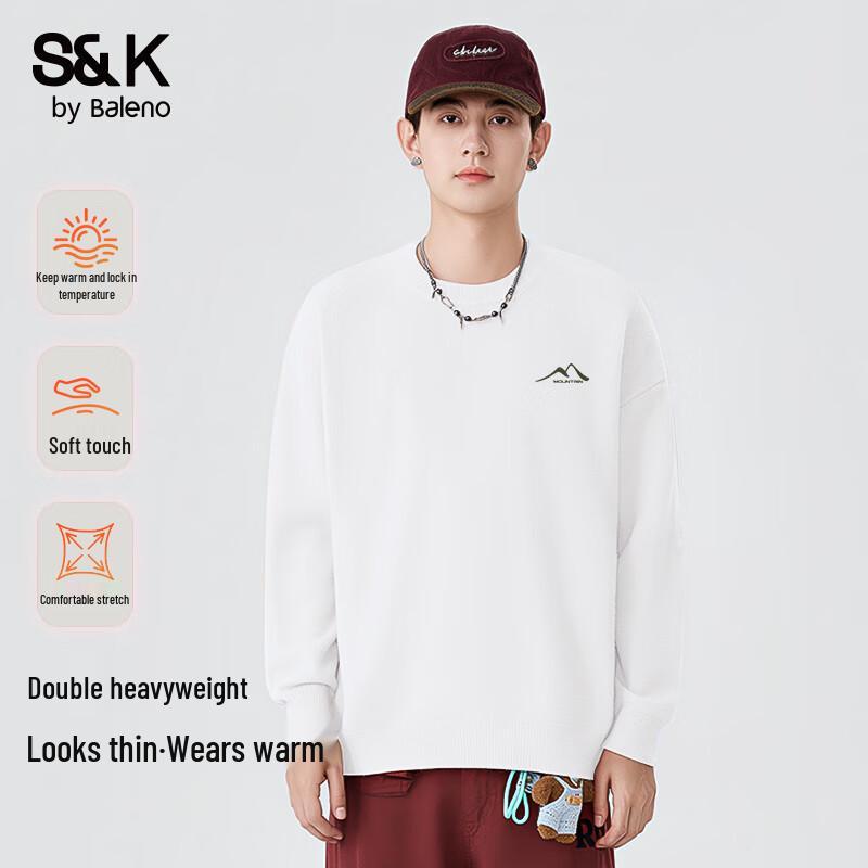 

Baleno Men s JPB Mountain Line Print Round Neck Sweater 3XL