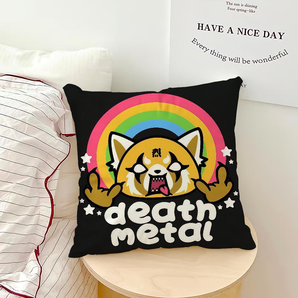 Funny Cartoon Cute Art A-Aggretsuko Sro Comfort Soft Hogar Pillowcase For Sofa Living Room Bed Home Decor Protective Covers