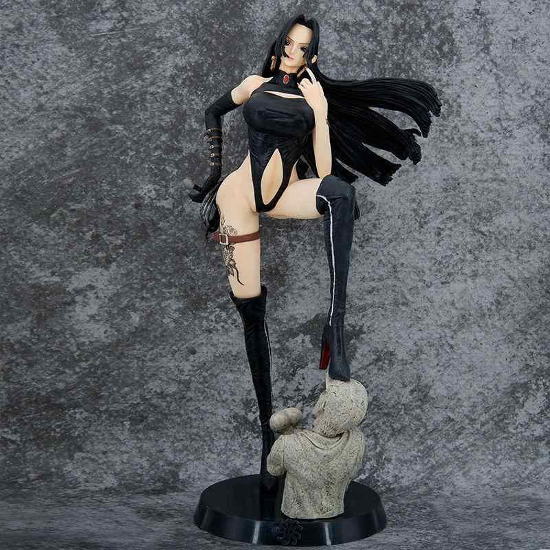 48Cm  One Piece Leather Jacket Empress Boa Hancock Model Figurine Desktop Decoration Action Figures Fans Collect Gift