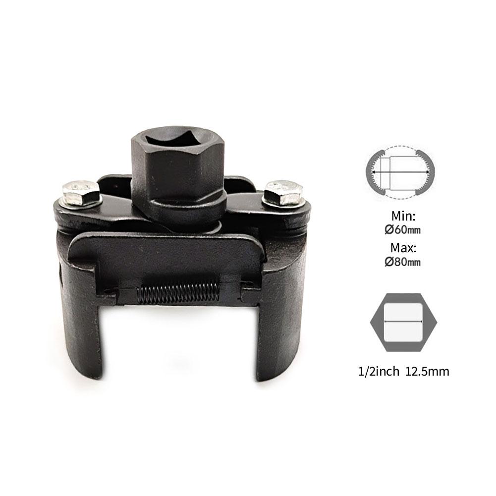 Uniwersalny regulowany nowy klucz do filtra oleju z dwiema szczękami filtr 60-80mm klucze do filtrów narzędzie do usuwania stalowego odlewu paliwowego z dwoma pazurami