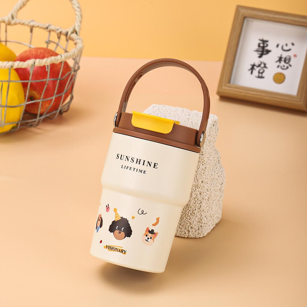 Water Bottle Cartoon Thermos Cup Stainless Steel Cup Portable Cup Outdoor Accompanying Water Cup Cute Water Cup