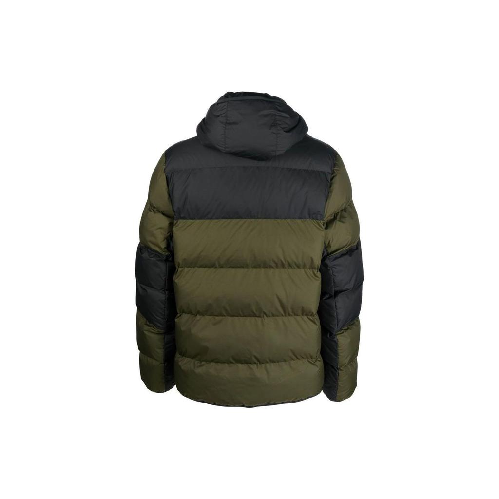 Nike Logo Zip-Up Hooded Long-Sleeve Down Jacket Men Outerwear Green DX2040-011