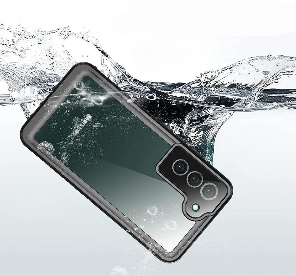 IP68 Waterproof Case for Samsung Galaxy S22+ Plus, Redpepper Dot+, Black