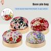 1pc Wood Bottom Base Needle Pin Cushion Holder PP Cotton Needle Insert Sewing Stitch Needlework DIY Craft Set Brand New