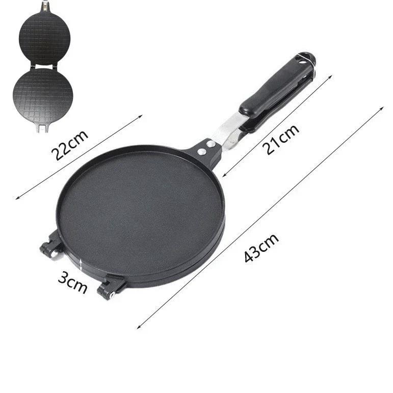 Waffle Cone Maker, Waffle Irons Baking Pan, Double Sided Pancake Maker Multifunctional Crisp Omelet Pan Egg Roll Maker Machine