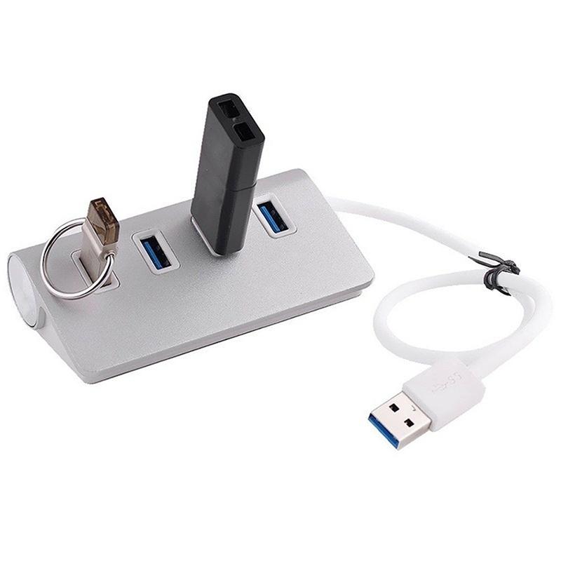

4-портовый USB 3.0 Multi HUB Splitter Алюминиевый адаптер Высокоскоростной для ПК Ноутбук Mac