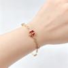 New Design Flower Chain Heart Shaped Crystal Cross Bracelet Lucky for Women Girls Daily Party Jewelry Birthday Gifts