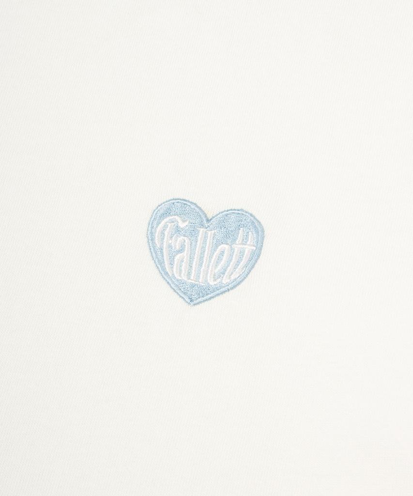 FALLETT Heart Emblem Ringer Short Sleeve T-Shirt Sky Blue
