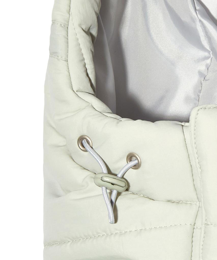 PEACE MAKER Ribbon Padded Hoodie Warmer (Grey)