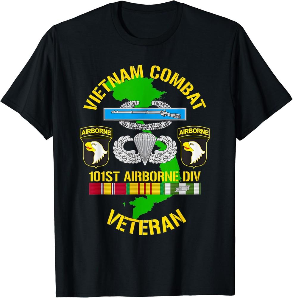 NOVÉ OMEZENÉ Tričko Válečný VETERÁN 101. výsadkové divize Vietnam Velikost S-5XL Unisex Tričko