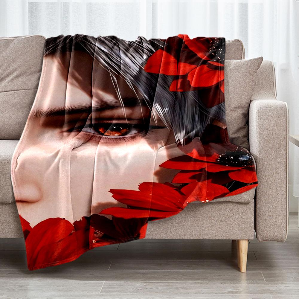 Love and Deepspace Theme Printed Blanket - Perfect for Couch, Bed, Travel & Outdoor Use | Machine Washable, Cozy & Durable.