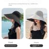 Wide Brim UPF 50+ Sun Hat Women Anti-UV Protection Hiking Fisherman Cap Fold Summer Solid Beach Hat  Double Sided Sun Hat