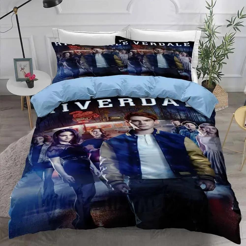 2D Design Movies Bedding Sets Riverdale Printed Bed Set With Pillowcase Bed Duvet Cover Soft Single Double Queen Super King Size