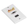 Audio Video Wall Socket ABS Wear Resistant Durable No Welding Required Integrated Multimedia Wall