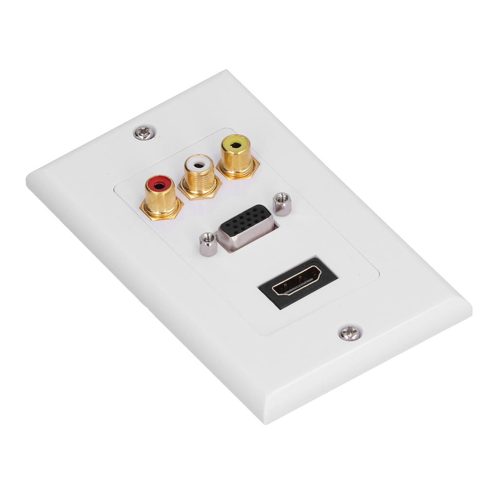 Audio Video Wall Socket ABS Wear Resistant Durable No Welding Required Integrated Multimedia Wall