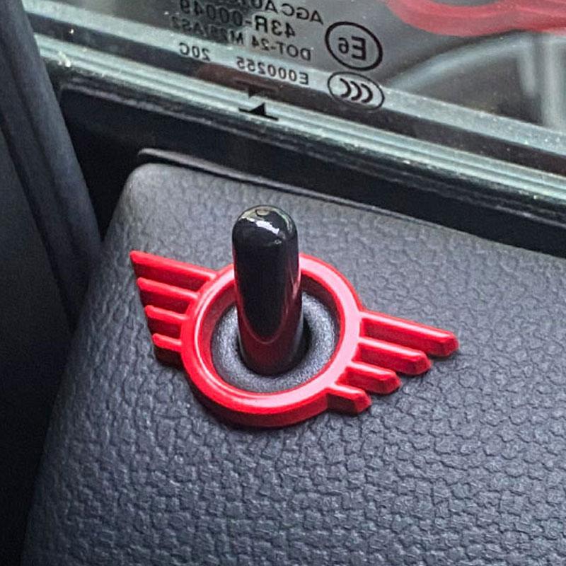 For MINI ONE Cooper S JCW R55 R56 R61 F54 F55 F56 F57 F60 Countryman Car Door Button Decoration Sticker Modification Accessories