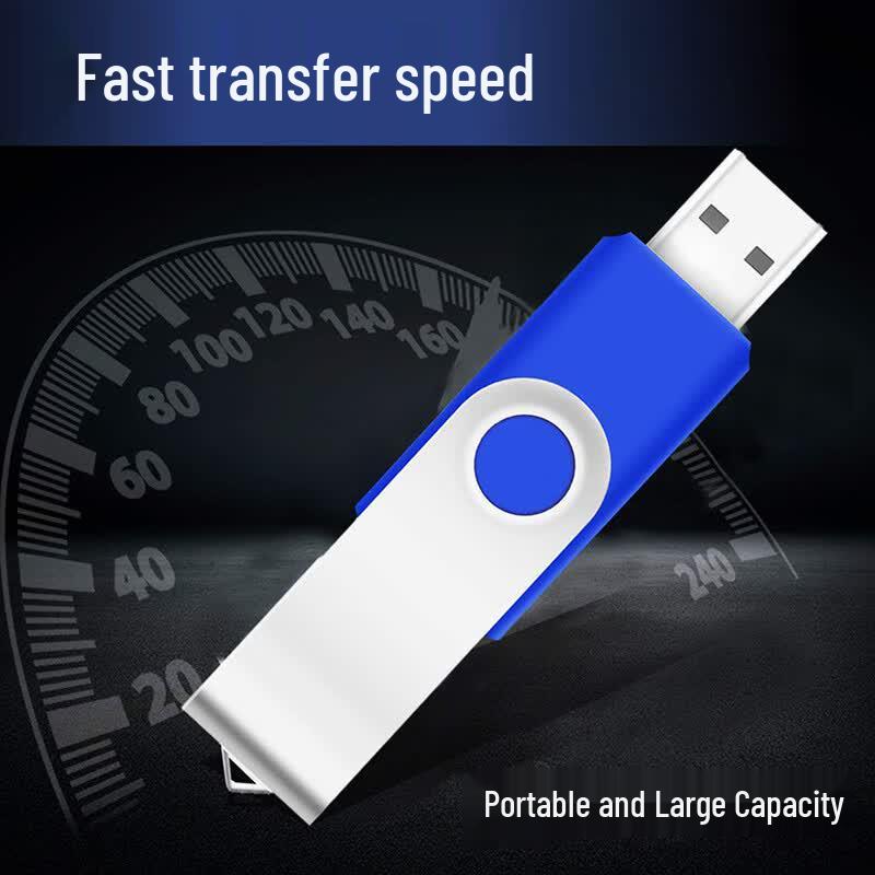 OLOEY Metal Clip Rotating USB Flash Drive 8GB
