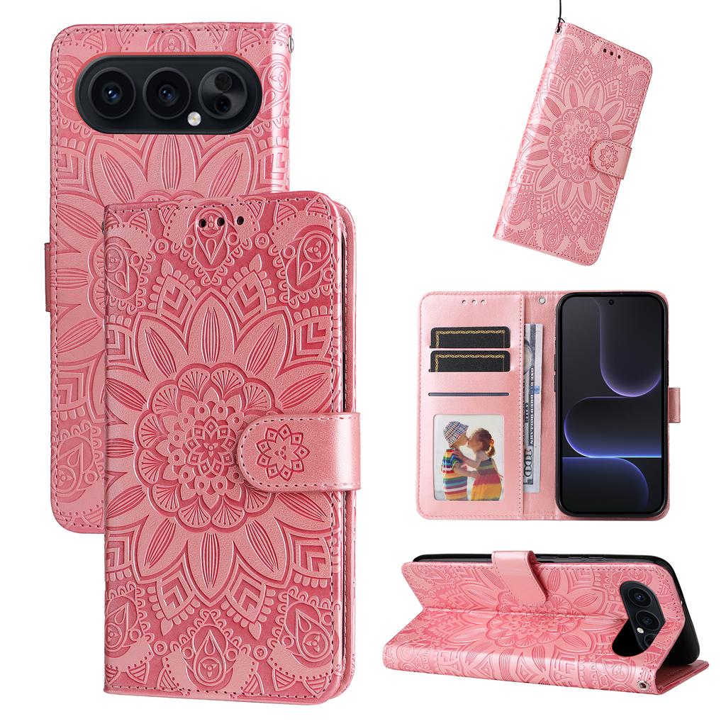 For Honor 500 Pro 5G/Honor 500 5G Case Sunflower Imprint Leather Wallet Phone Cover