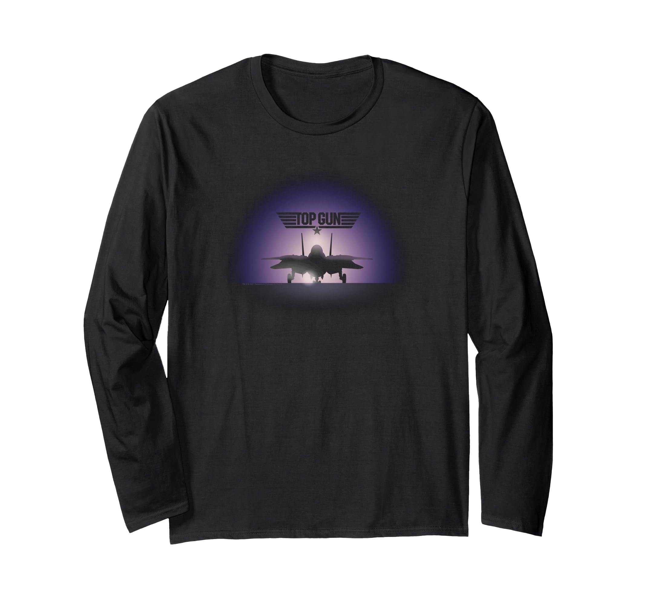 Top Gun F14 Fighter Jet Silhouette Classic Action Movie Long Sleeve T-Shirt
