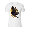Golden Dark Cat Black and White Unisex T-Shirt Tee S -5XL
