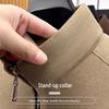 Peimeng Autumn/Winter Men's Stand-Collar Casual Solid Knit Sweater