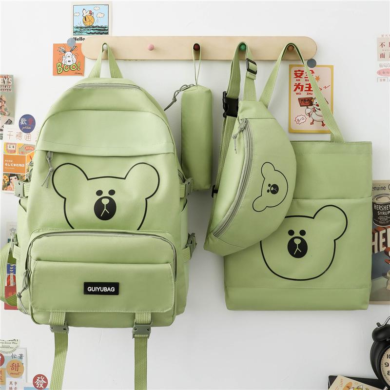 

4 шт. Легкий студенческий рюкзак для младших школьников Ins Campus, набор из нескольких предметов 43x31x13cm