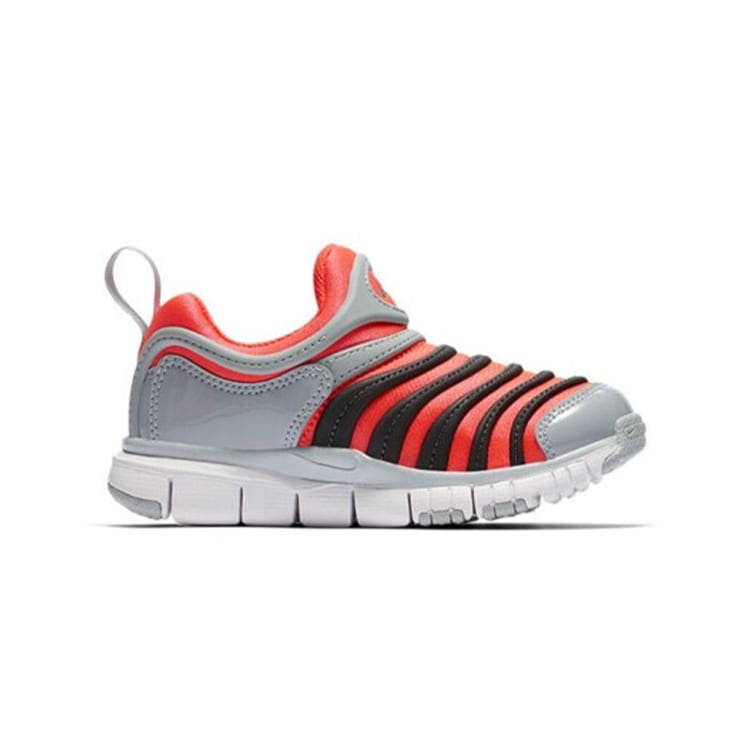 Nike Dynamo Free Low Top Kids Lifestyle Shoes Gray Red Children Aged 3 7 Years Old 343738-629
