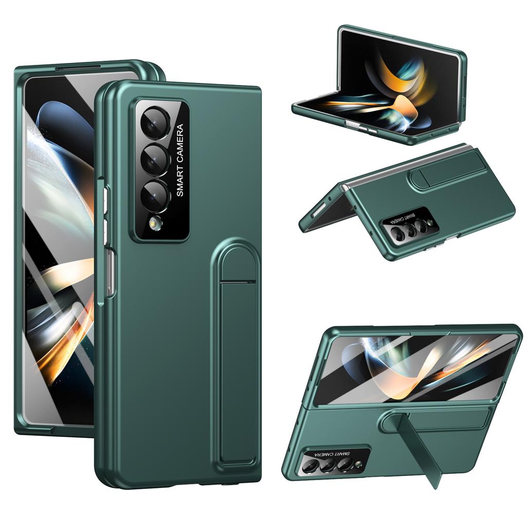 For Samsung Galaxy Z Fold4 5G Case Foldable Kickstand Skin-Touch PC Phone Cover Built In Screen Protector