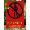 Retro Authorized Personnel Only Sign Metal Tin Plaque Wall Decor for Bar Cafe Garage