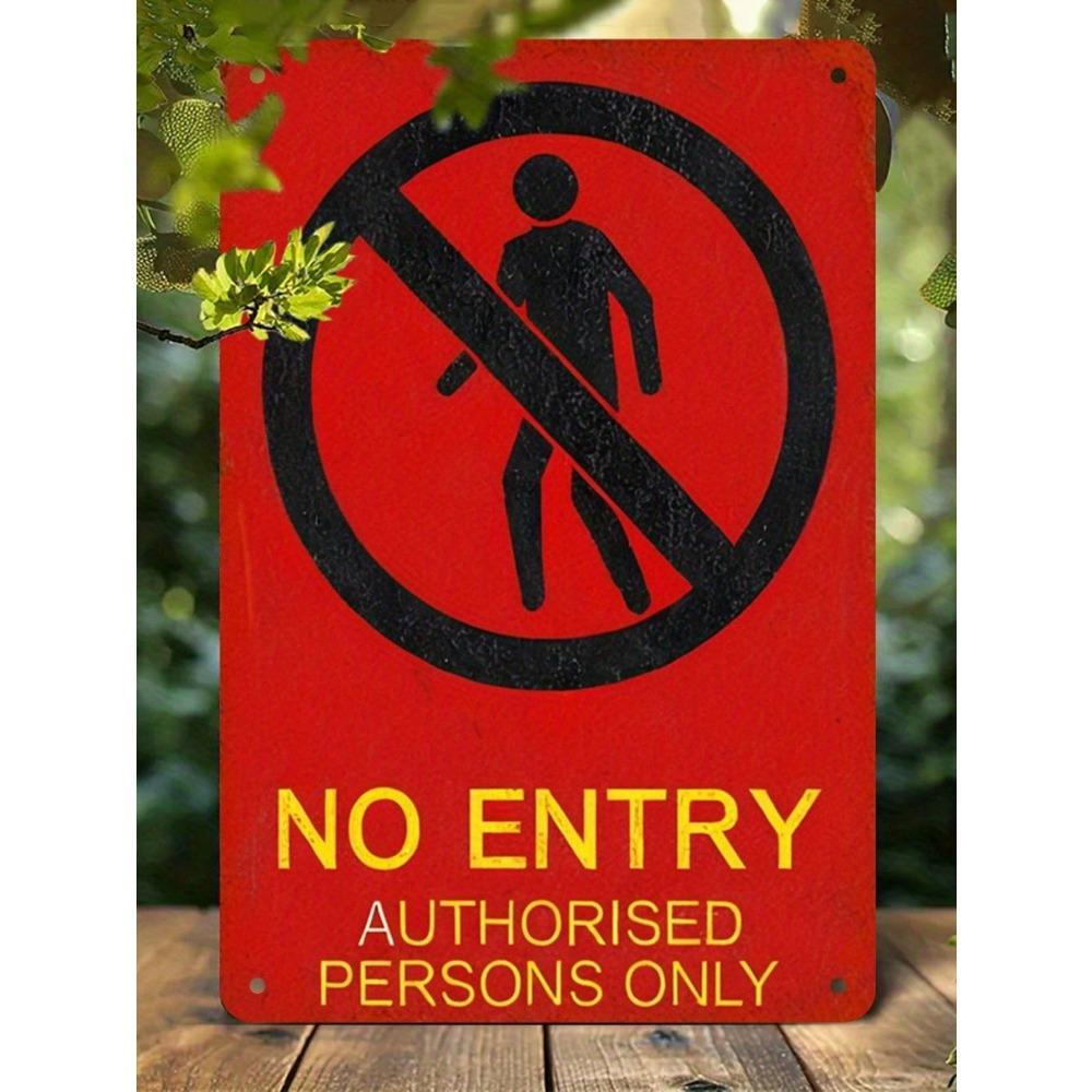 Retro Authorized Personnel Only Sign Metal Tin Plaque Wall Decor for Bar Cafe Garage