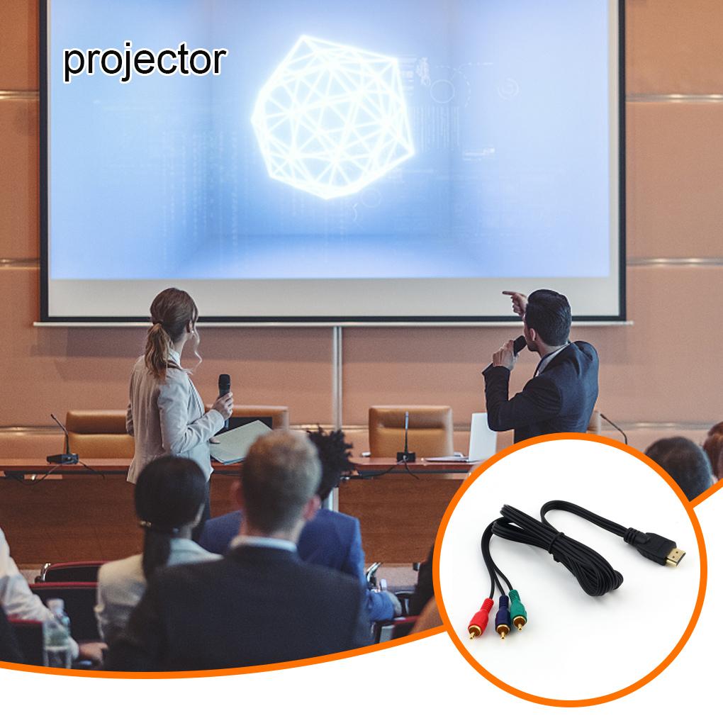 3\-in\-1 Computer Video Adapter HD Male To 3 Audio Video AV Cable Cord Adapter Converter Connector Component Cable