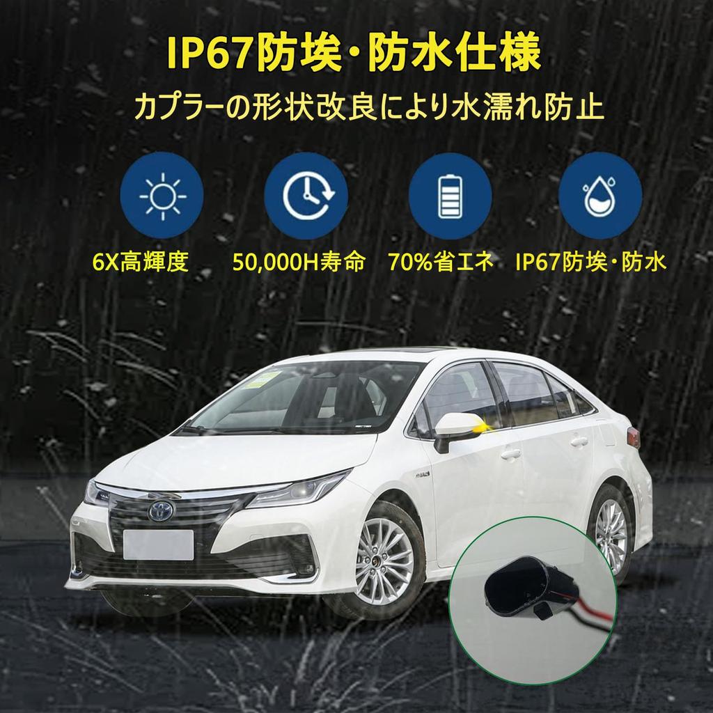 Inspection Fully Flashing Mirror Turn Signal Sequential Unit for Toyota Yaris Cross Universal Switching Flowing Turn Flashing Door Side Sequential