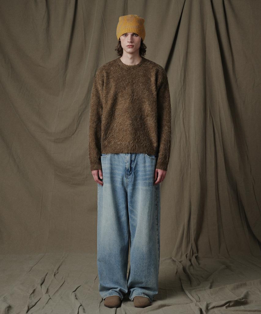 GLW Oversized Brushed Knit Brown