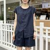 Yousheng Summer 2 Piece Sets for Women, Short Sleeve Crew Neck Top And Shorts Matching Set, Casual Loose Lounge Outfits