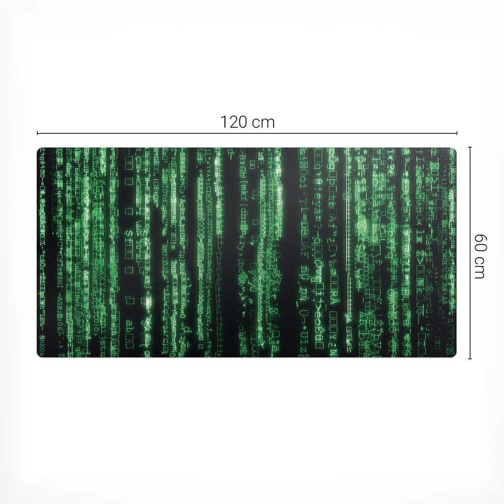 Protective Mat Desk Pad Table Digital Code Falling 120X60 Cm