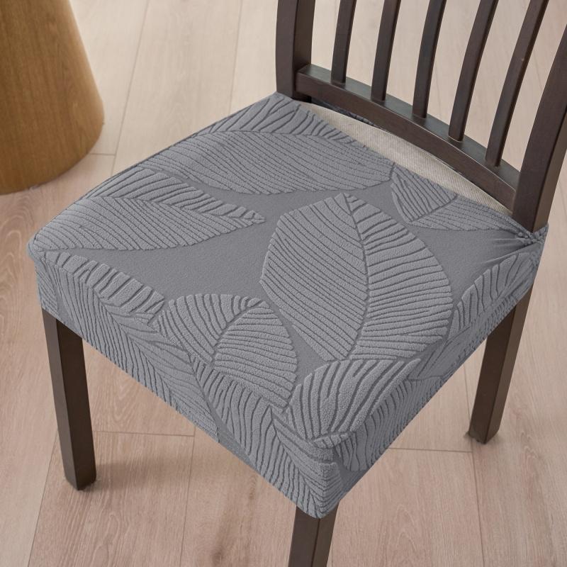 Solid Washable Dining Chair Covers Anti Slip Stain Resistant Seat Cushion Slipcover For Hotel Home Use